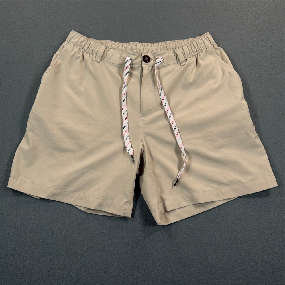 Chubbies Everywear Shorts Mens Large Khaki Tan 6 Inch Inseam Regular Fit Stretch